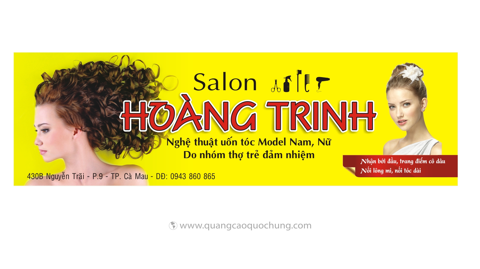 Bảng hiệu Salon Hoang Trinh